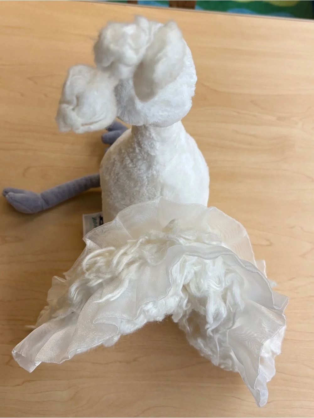 Jellycat Lola Wingaling white peacock Soft Decorative Pet Plush